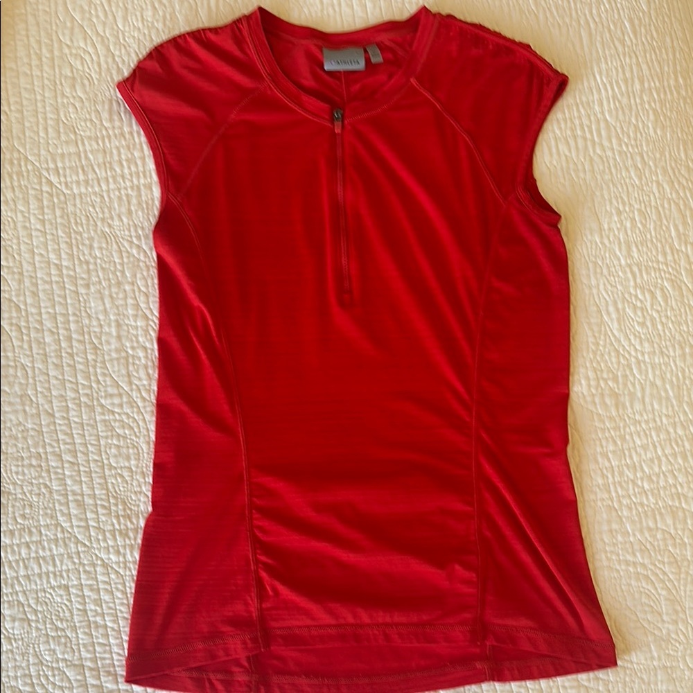 Athleta Women's Red quarter zip top